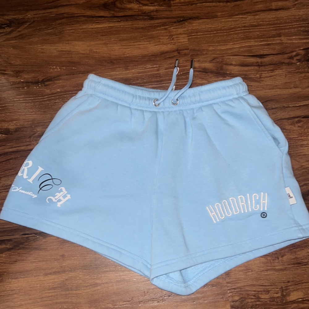 baby blue hoodrich shorts
